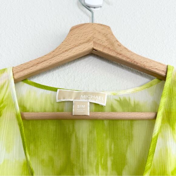Michael Kors Sheer Green Swimsuit Coverup Small/Medium - Picture 3 of 4
